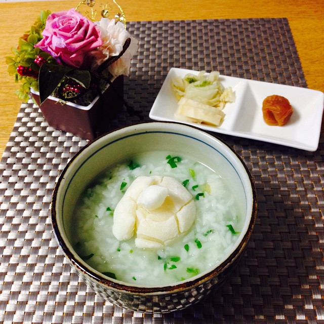 七草粥にはこれ！餅トッピングのお粥レシピ