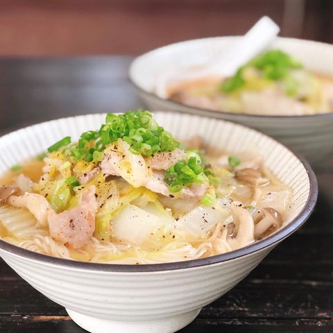 白菜と豚肉の具沢山にゅうめん