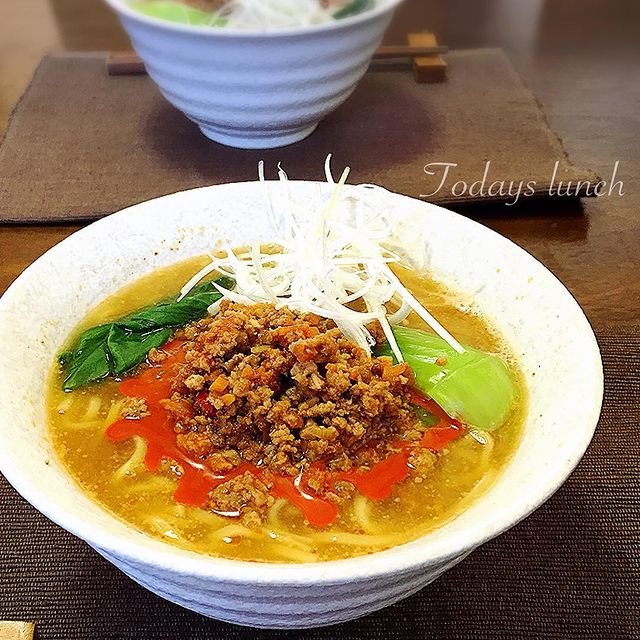 トッピングにも辛さ増し♪肉味噌担々麺レシピ