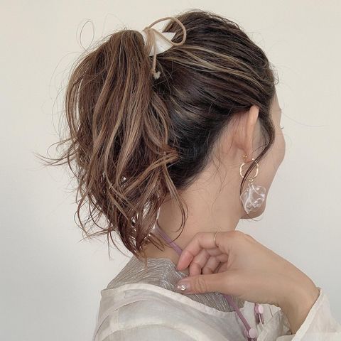 おしゃれで可愛い紐ヘアアレンジ