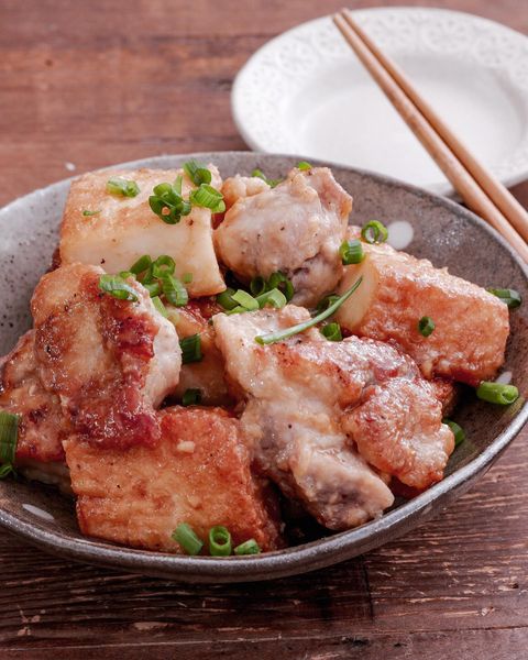 鶏肉と厚揚げの味噌炒め