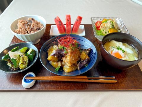 簡単煮物♪鶏となすのさっぱりおろし煮レシピ