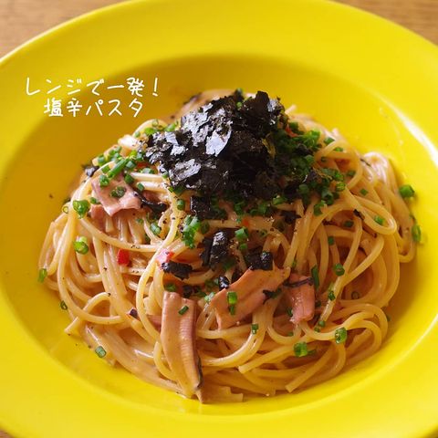 和風塩辛パスタ