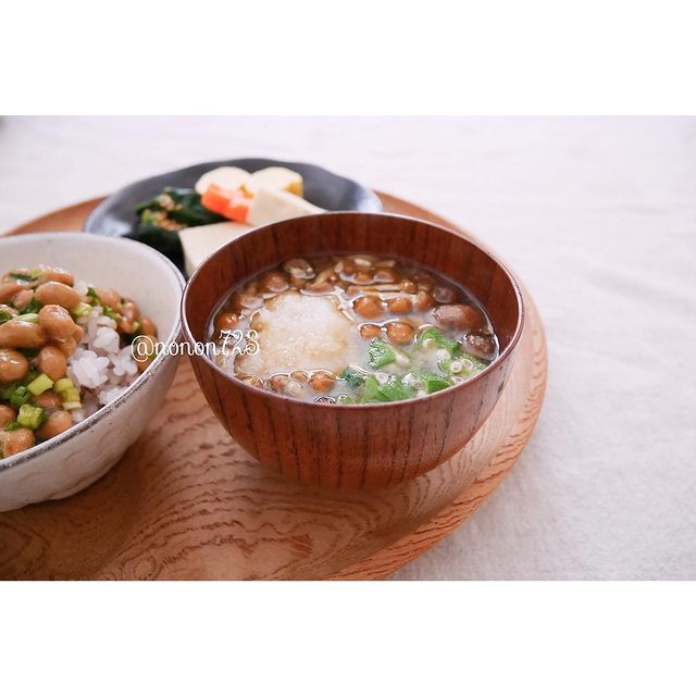 ネバネバ野菜と大根おろしの味噌汁