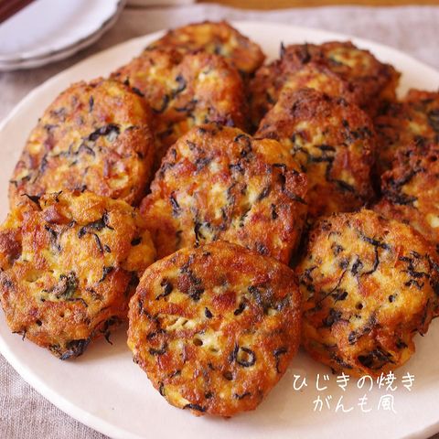 ひじきの焼きがんも風