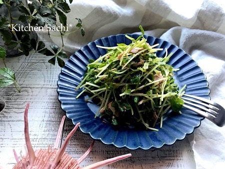 豆苗とツナの胡麻サラダ