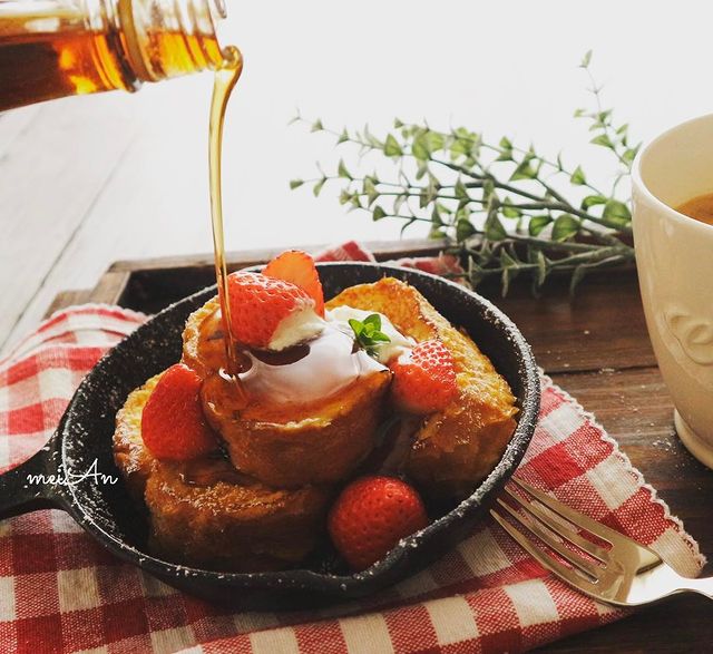 食卓映える♡いちごのフレンチトーストレシピ