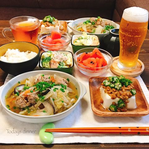 お酒に合う和風副菜♪オクラ納豆冷奴レシピ