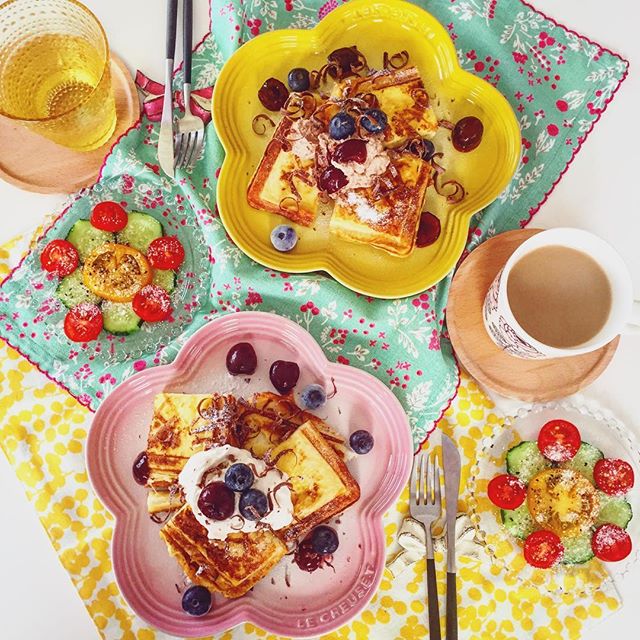 ワッフルメーカーでフレンチトースト