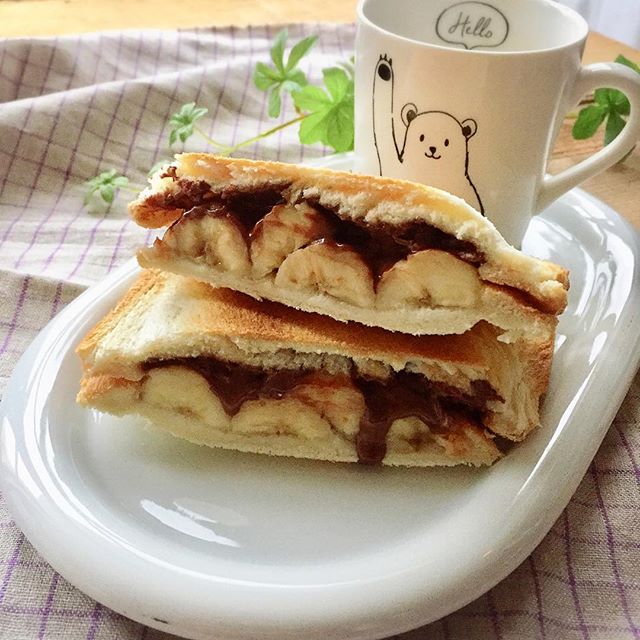 チョコバナナのホットサンド