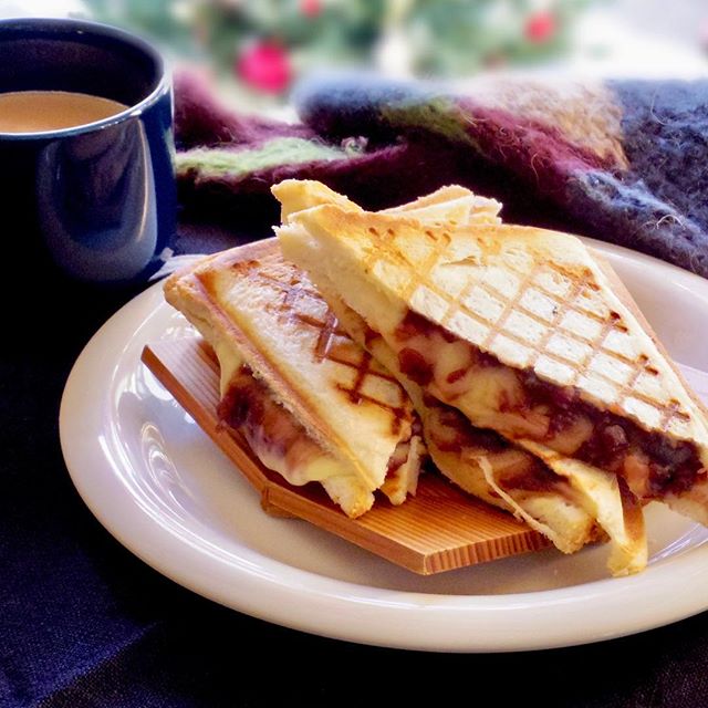 あんチーズのホットサンド