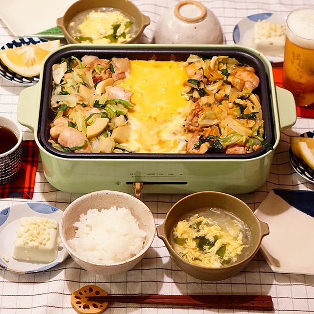 ホットプレートで作るチーズダッカルビ