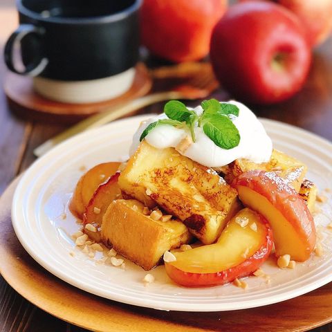 人気料理！焼きりんごフレンチトーストレシピ