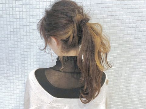 インナーカラーが活きるヘアアレンジ12