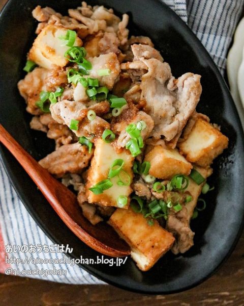 豚肉と厚揚げ豆腐の味噌バター炒めレシピ