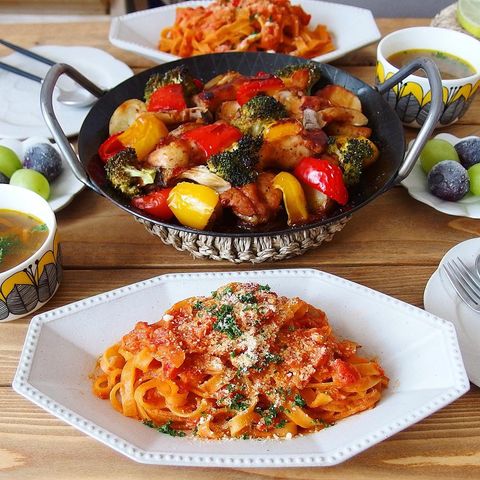 彩り肉料理♡手羽元のぎゅうぎゅう焼きレシピ