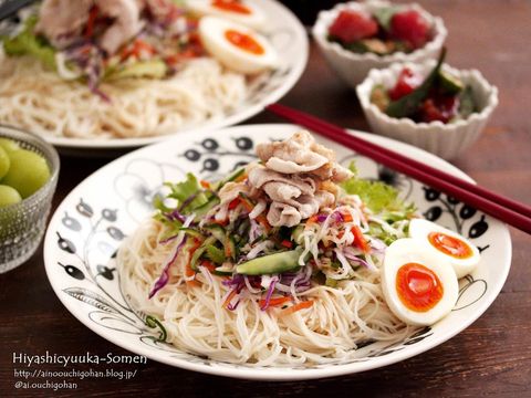 余ったそうめん大活躍！冷やし中華風そうめん