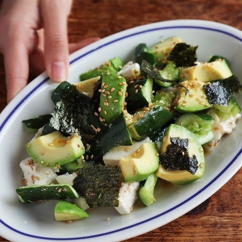 うま塩味！きゅうりと木綿豆腐のサラダレシピ