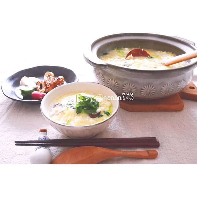 人気レシピ！ヘルシーご飯のたまご雑炊