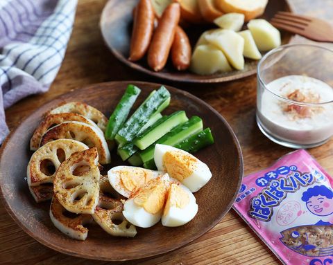 風味◎かつお節のチーズディップサラダレシピ