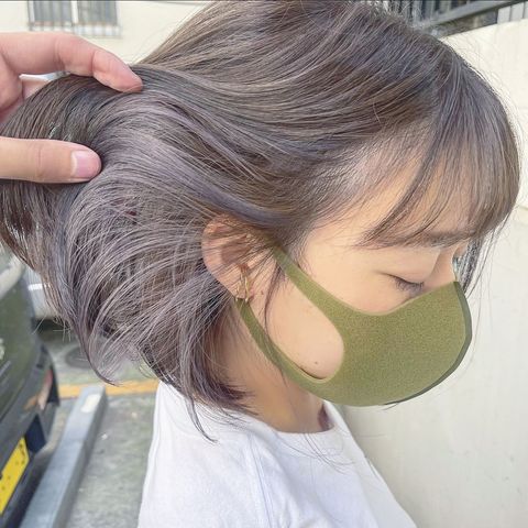 パールグレーが合うグラデーションヘアカラー