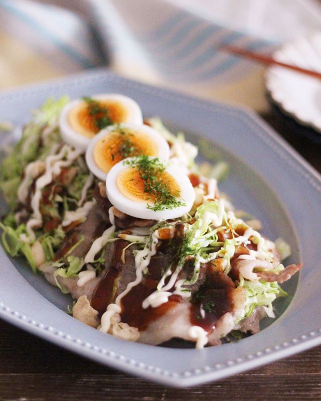 大満足！とん平焼き風ミルフィーユサラダ