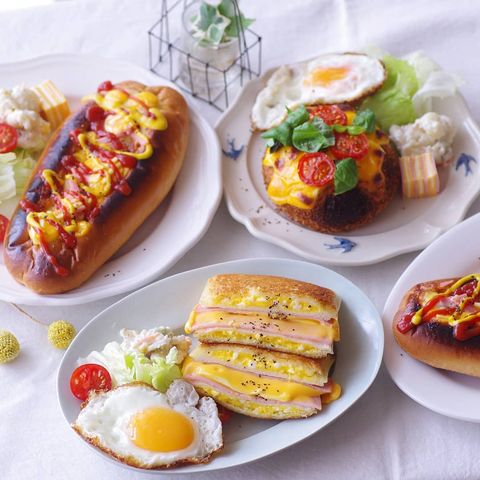 市販で♪たまハムチーズホットサンドレシピ