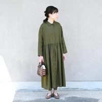 秋のときめき。fog linen work × キナル別注 ウエストギャザーワンピース