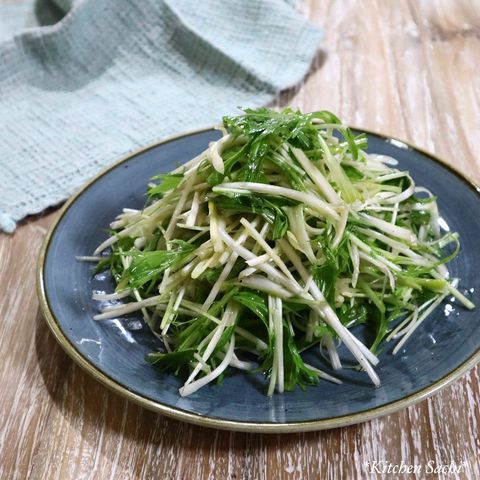 下仁田ねぎと水菜の美味しいピリ辛サラダ