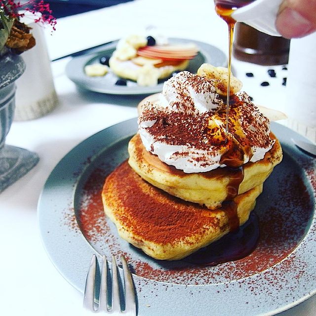 ティラミス風のホットケーキデコレーション