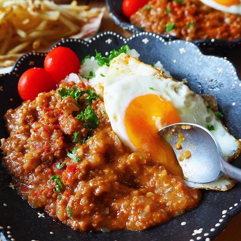 レンジでお手軽！かけるハンバーグ丼