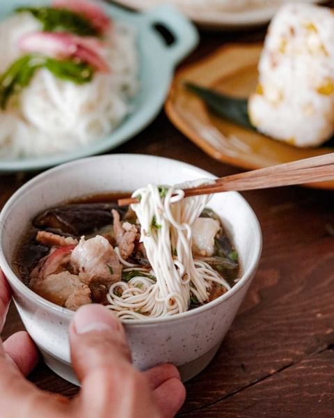 とろっとろレシピのなすと豚肉のそうめん