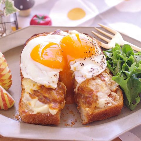 残り物で作る簡単カレーチーズトーストレシピ