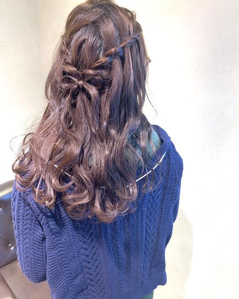 ふんわりリボンヘアアレンジ