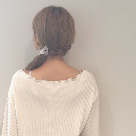 邪魔にならないパーカー向けヘアアレンジ