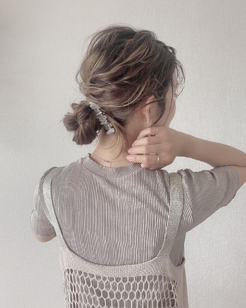 崩れにくい前髪なしヘアアレンジ