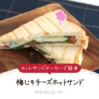 【レシピ動画】ホットサンドメーカーで簡単「梅じそチーズホットサンド」