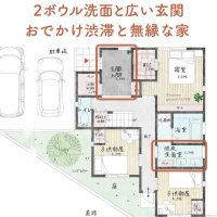 2ボウル洗面と広い空間。おでかけ渋滞と無縁な家