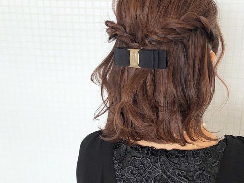 上品で可愛い初心者向きハーフアップヘアスタイル