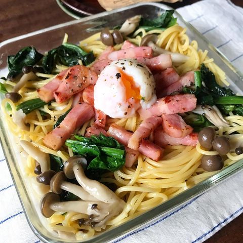 具沢山で人気のだしバター醤油スパゲティレシピ