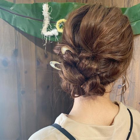 和装にも合うセルフヘアアレンジ