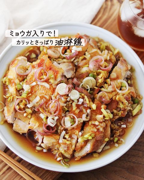 パッタイの献立にみょうが入り油淋鶏レシピ