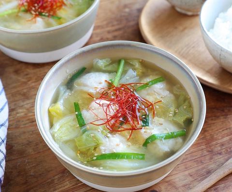 鶏団子と白菜の中華とろみスープレシピ