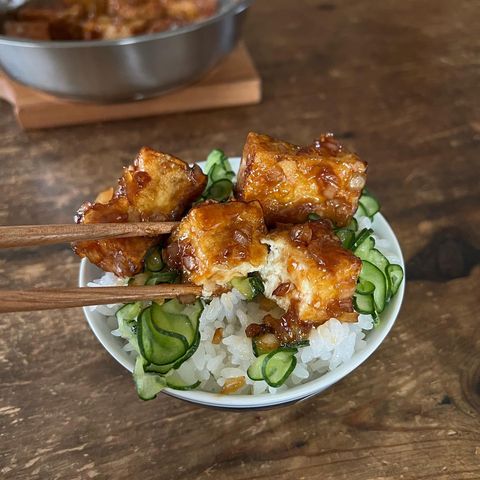 照り焼き厚揚げ丼