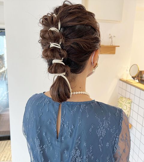 肩上ボブでも可能なまとめ髪ヘアアレンジ