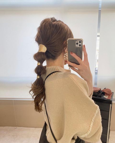 玉ねぎヘアがおしゃれに決まるヘアレンジ