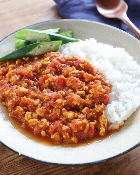 オクラのせさっぱり和風梅カレーレシピ