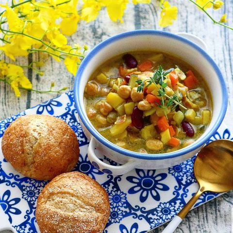 野菜不足解消カレーチーズスープレシピ