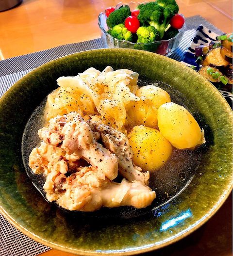  圧力鍋で簡単鶏肉とキャベツの旨塩バター煮レシピ